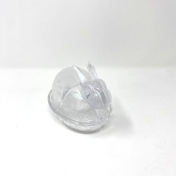 Target Colored Glass Figural Bunny Treats Candy Dish Easter Pink Clear Green - Picture 6 of 16